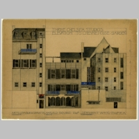 Mackintosh, Studio-house for Harold Squire, Chelsea, South elevation, London, Trustees of The British Museum,.jpg